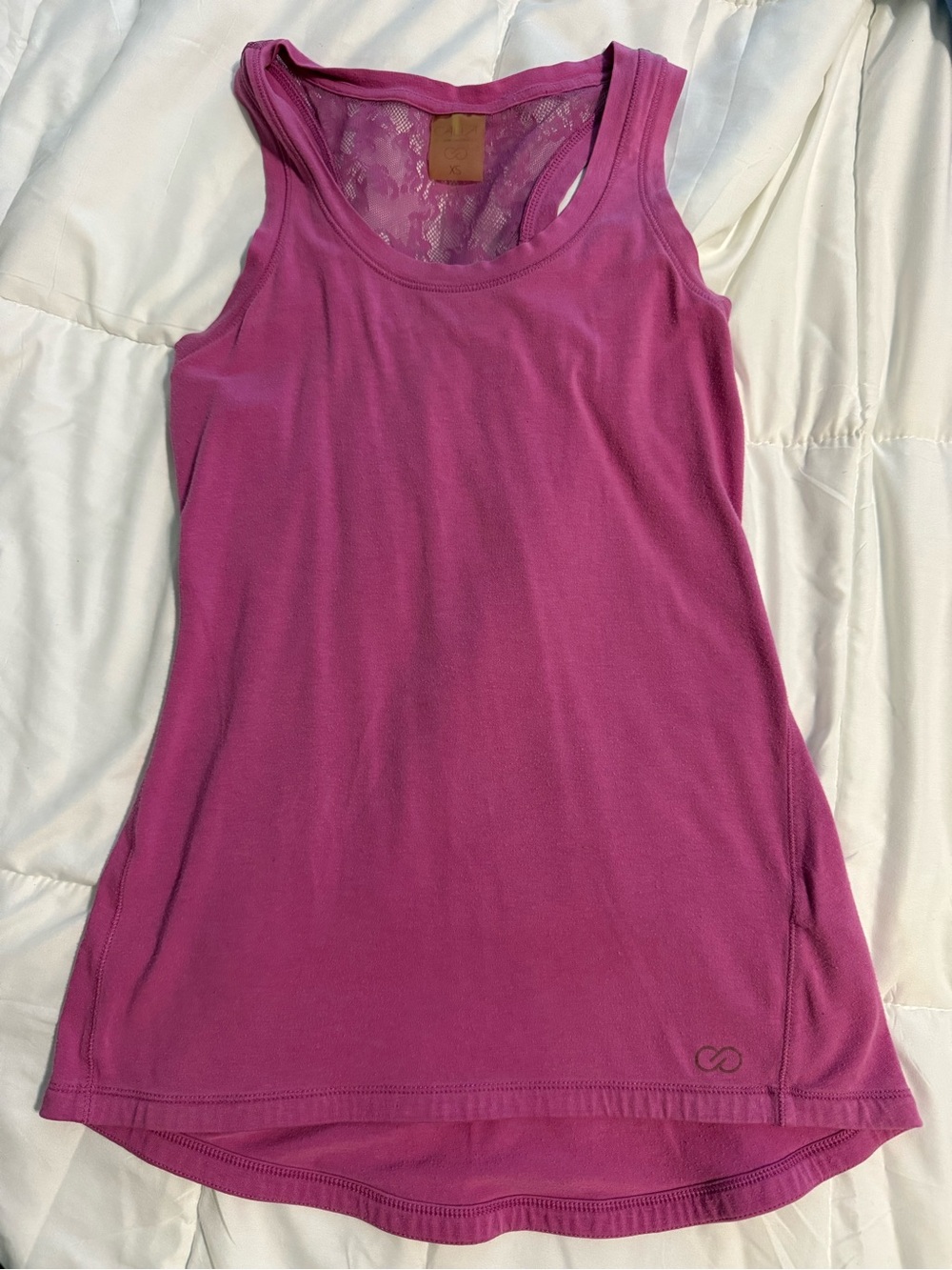 Carrie Underwood’s brand- Calia- Women’s Fuchsia Tank Top with Lace Back